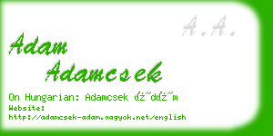 adam adamcsek business card